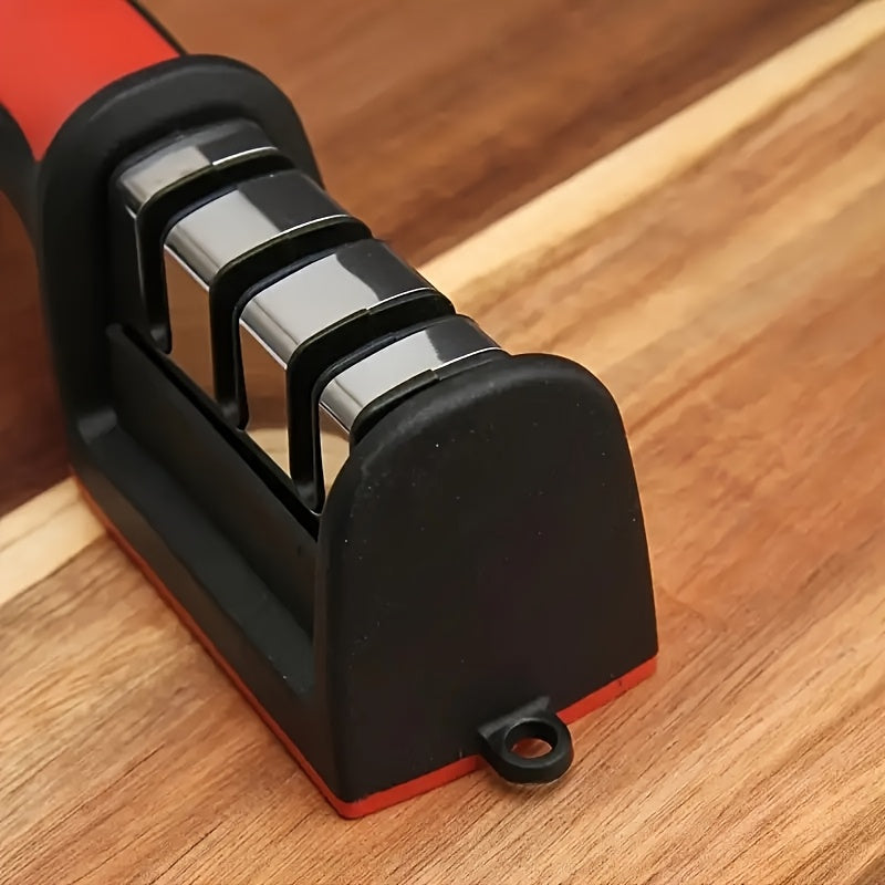 Эргономическая точилка для ножей с рукояткой для комфорта, портативный, из высокоиндексного пластика с разноцветными смешанными цветами