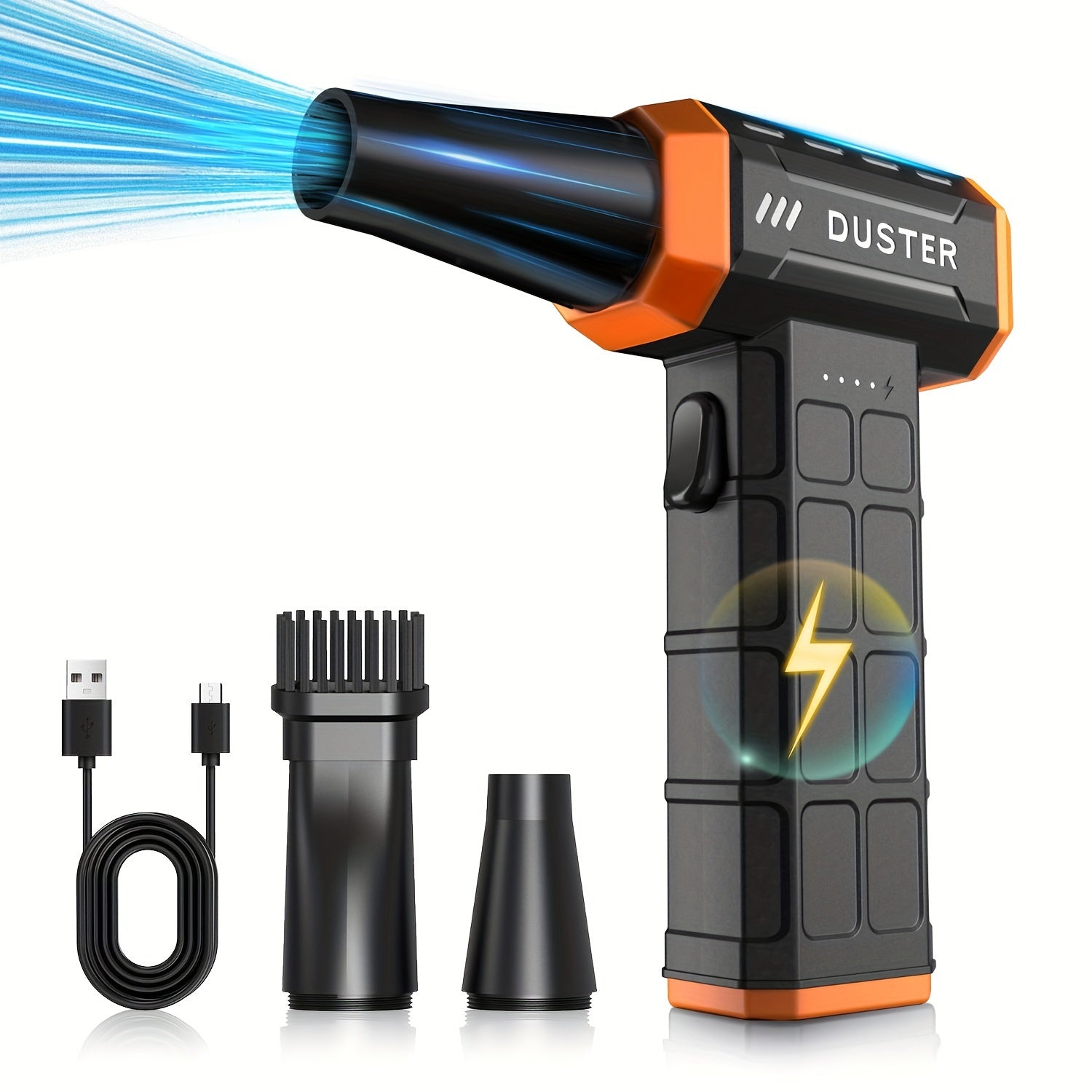 Electric Air Duster with Turbo Jet Dry Technology, Rechargeable USB, for Electronics and Keyboards