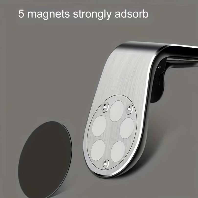 Magnetic Car Phone Holder Air Vent L-Shaped Mount for Navigation Devices