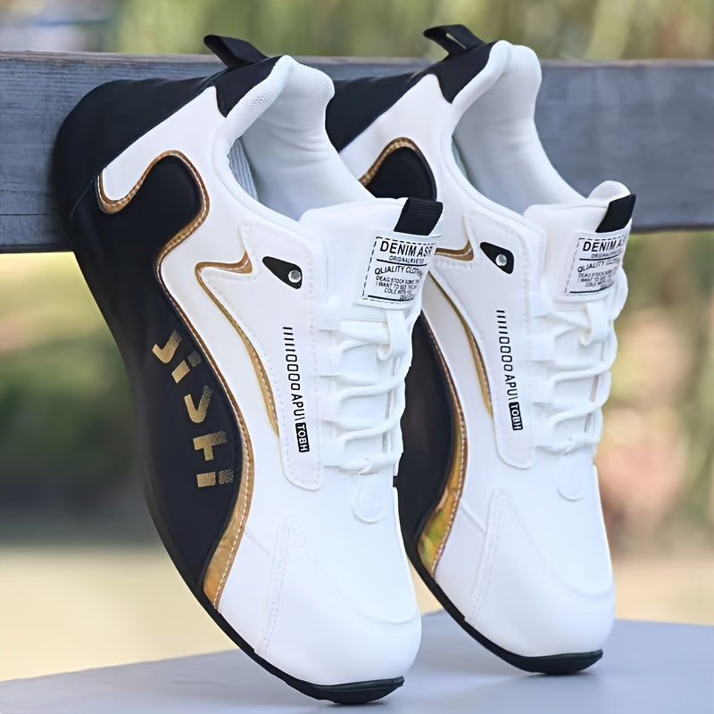 Men's Low Top Striped Running Shoes for Outdoor Training Hiking Camping All-Season