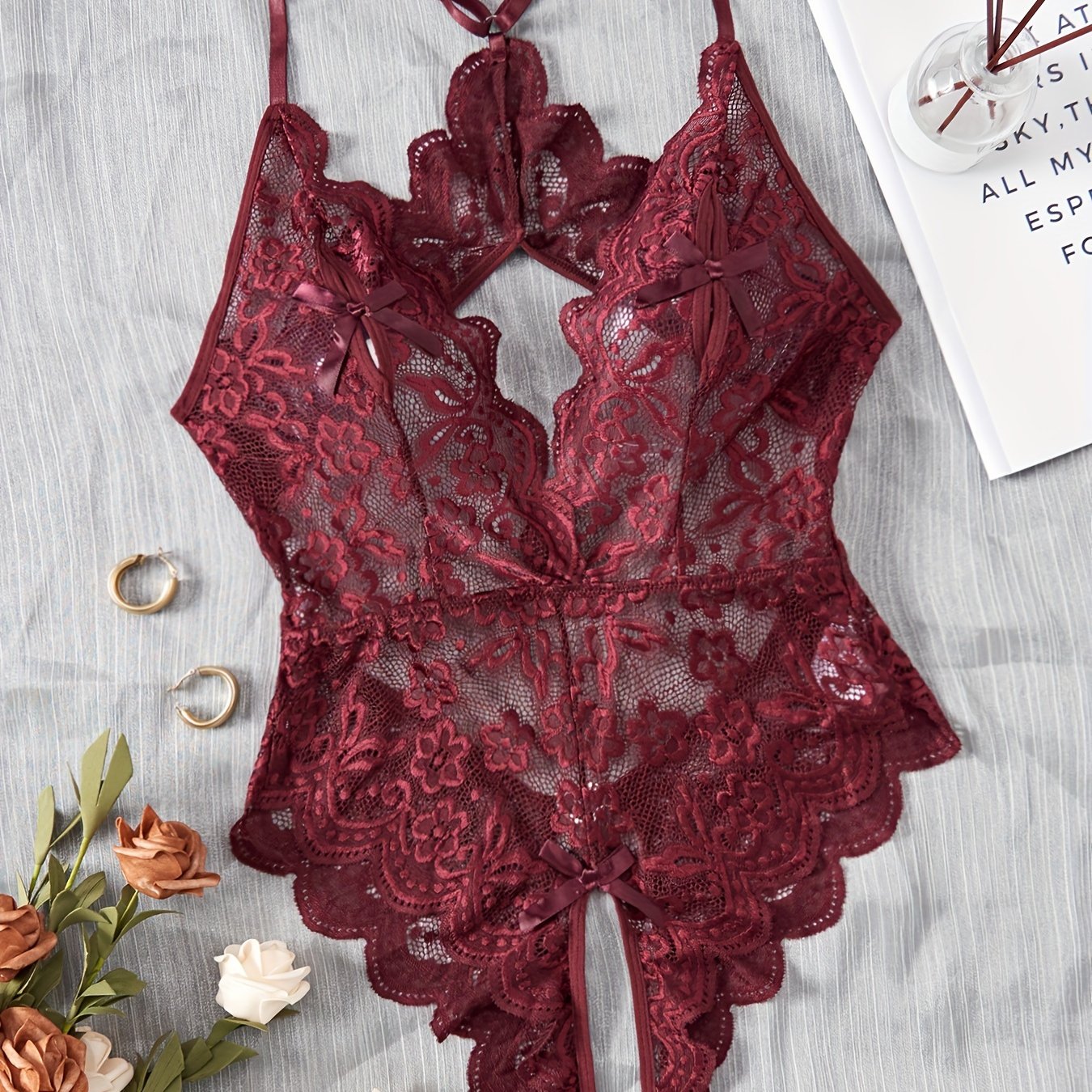 Вельветовый боди с открытой спиной для женщин