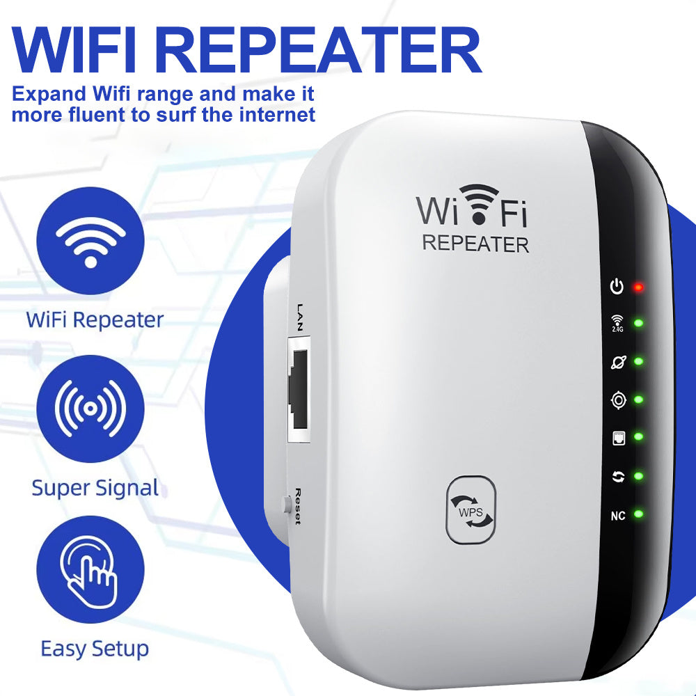 OEKE WiFi takrorlagichi, AQSh vilkasi bilan, uy va ofis uchun WiFi qamrovi, uzoq masofa, super signal, oson ishlatish, ixcham dizayn.