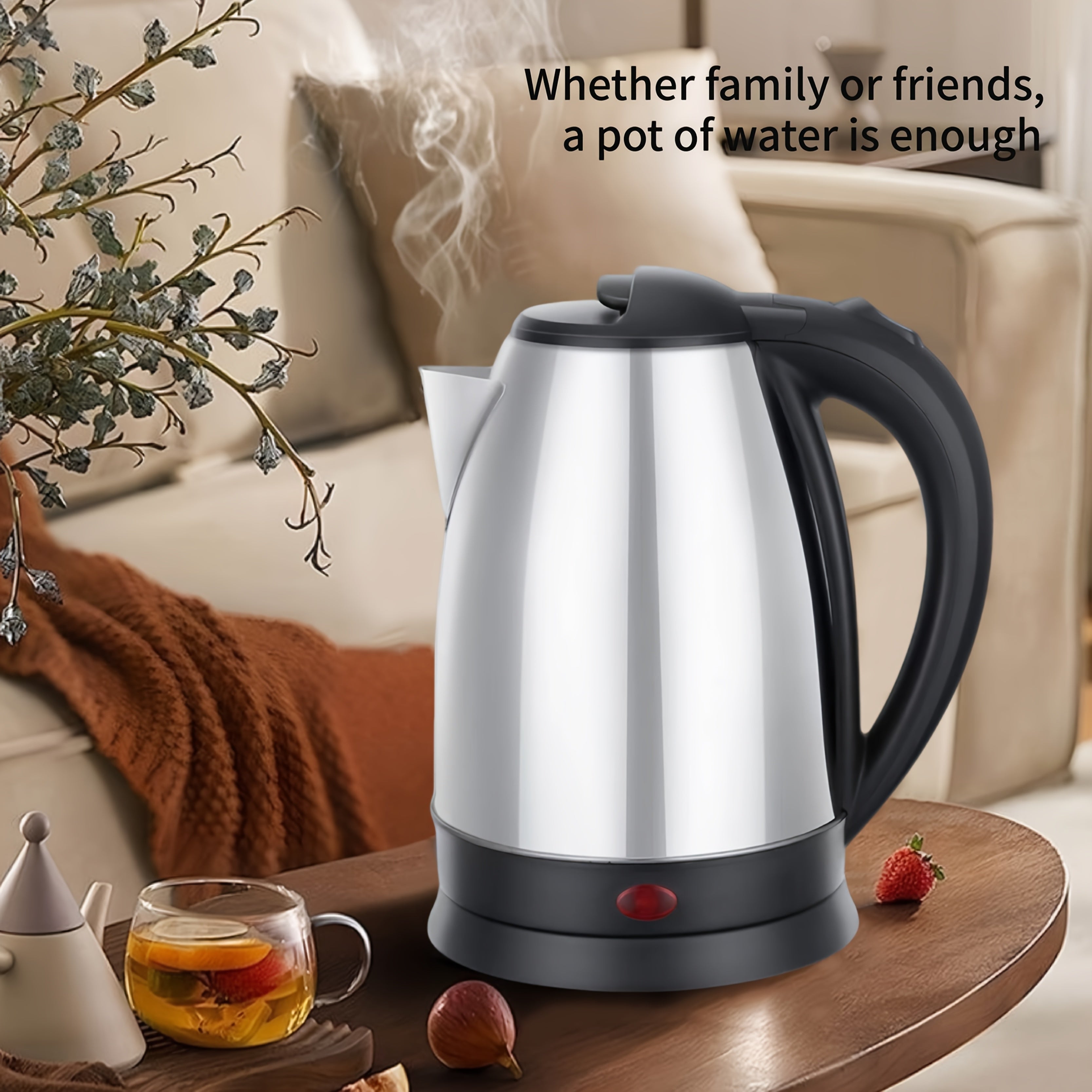 Stainless Steel Electric Kettle 1.8L 1500W Fast Boil Auto Shutoff Handle