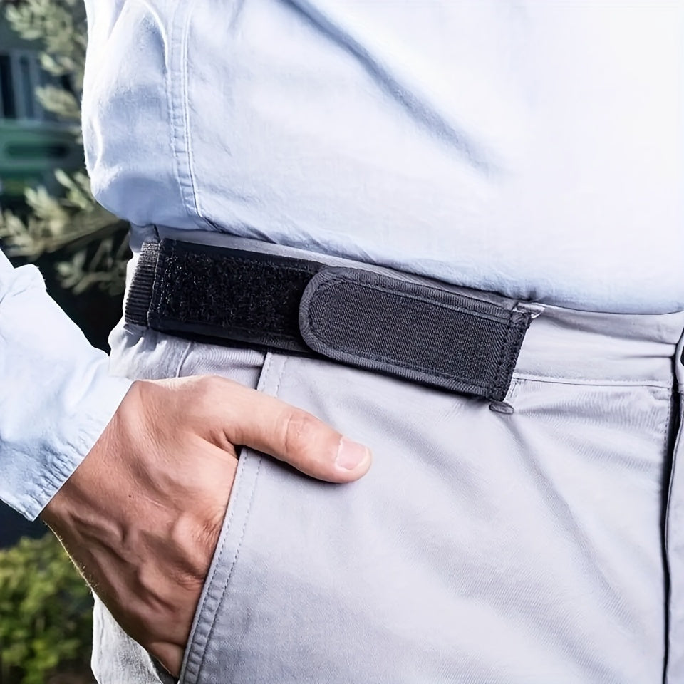 Set of 2 Unisex Elastic Waistbands No-Buckle Stretch Adjustable Nylon Straps