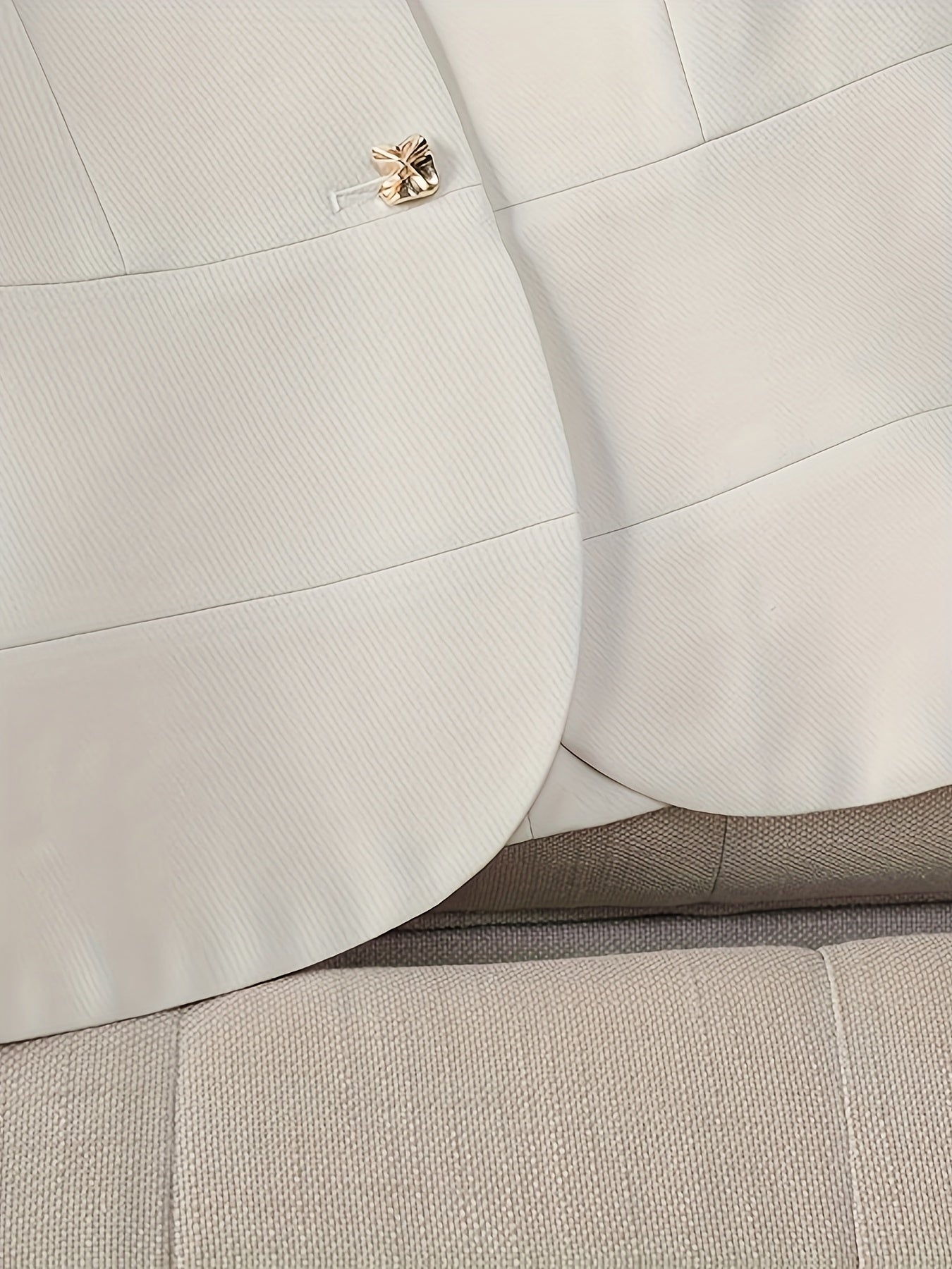 Plus Size Women Blazer Three-Quarter Sleeve Solid Color Office Casual