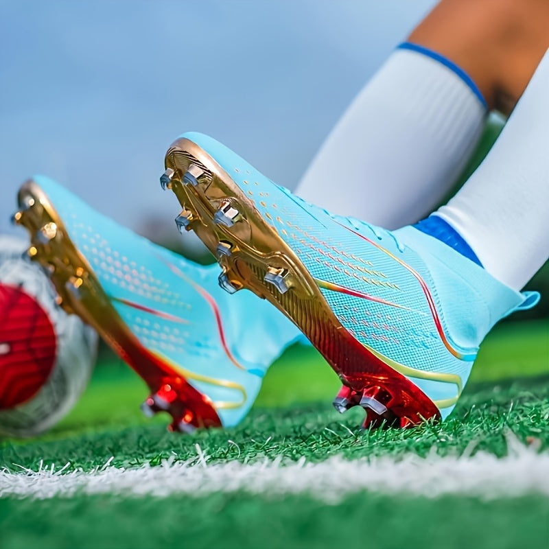 Men's Soccer Cleats Fabric Upper TPU Sole All-Season Athletic Footwear