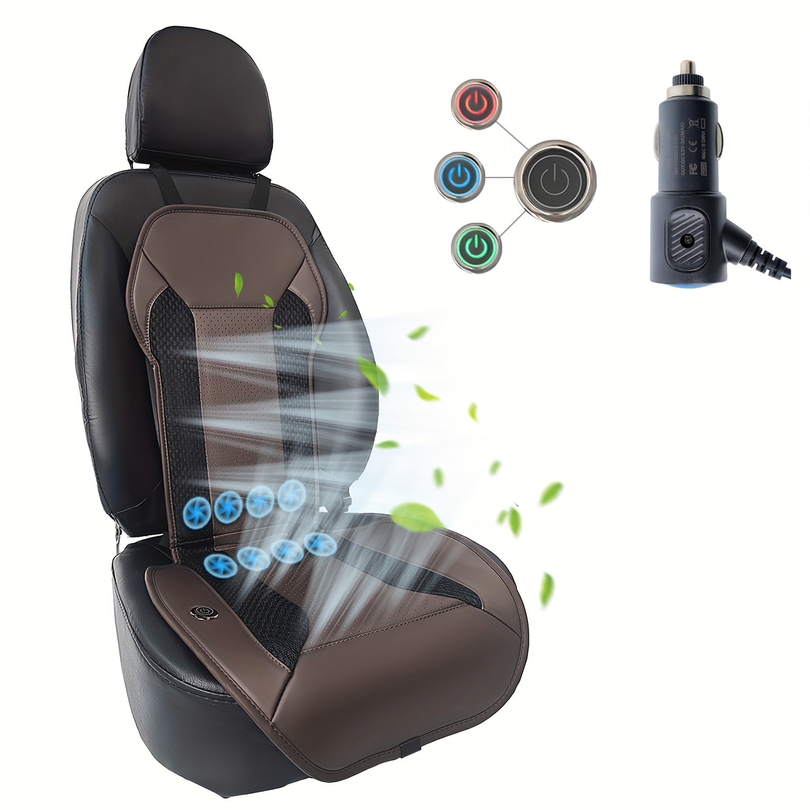 Car Seat Cushion Ventilated Cooling Cover for Small Cars Vans Trucks