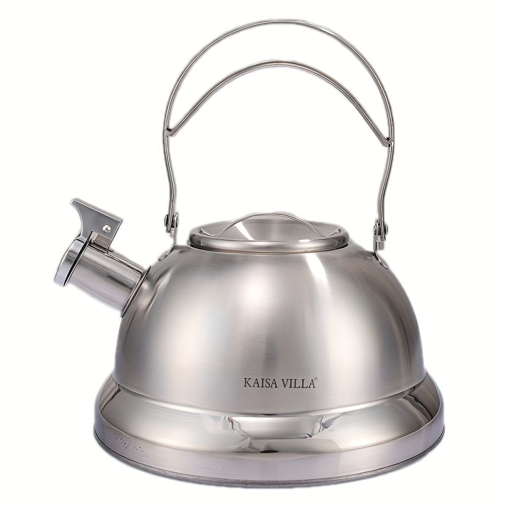 Stainless Steel Whistle Kettle 3L for Gas and Electric Stoves No Electricity Needed