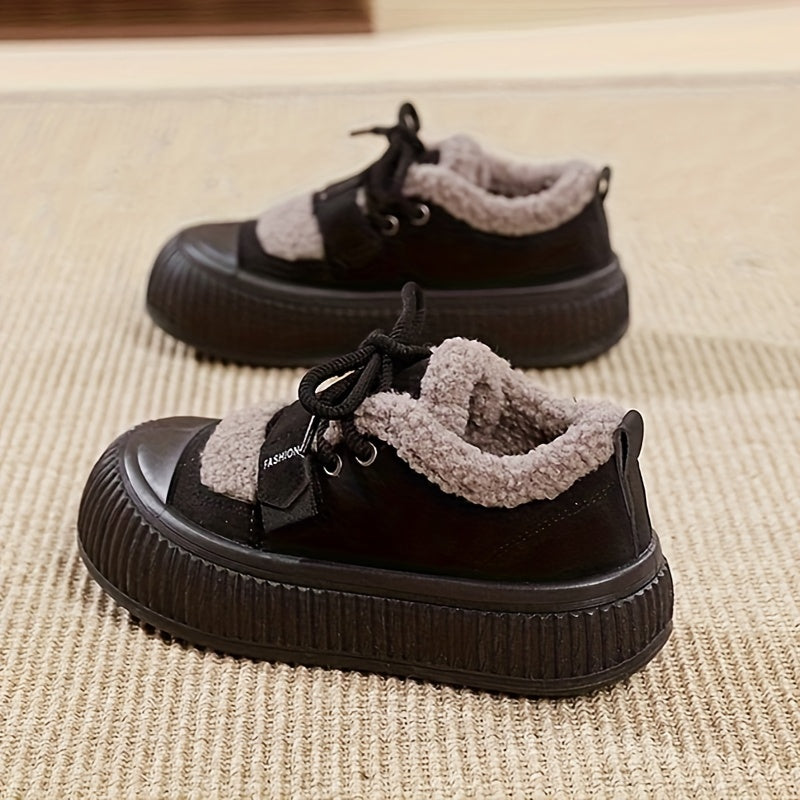 Women's Winter Boots Plush Lined Ankle Lace-Up Outdoor Comfort