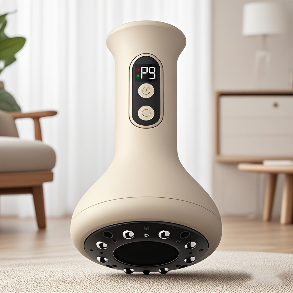 Electric Cupping Massage Device with 9 Levels of Suction USB Rechargeable for Home Use on Body Back Neck Shoulders