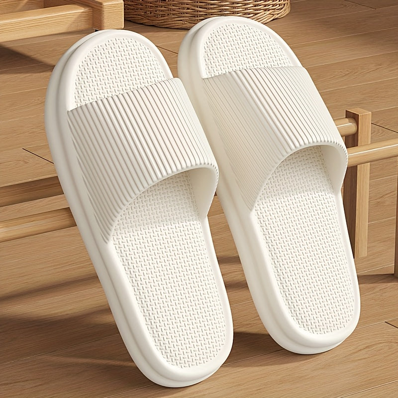 Plus Size 48-49 EVA Slides for Indoor Outdoor Non-Slip Quick-Dry Black