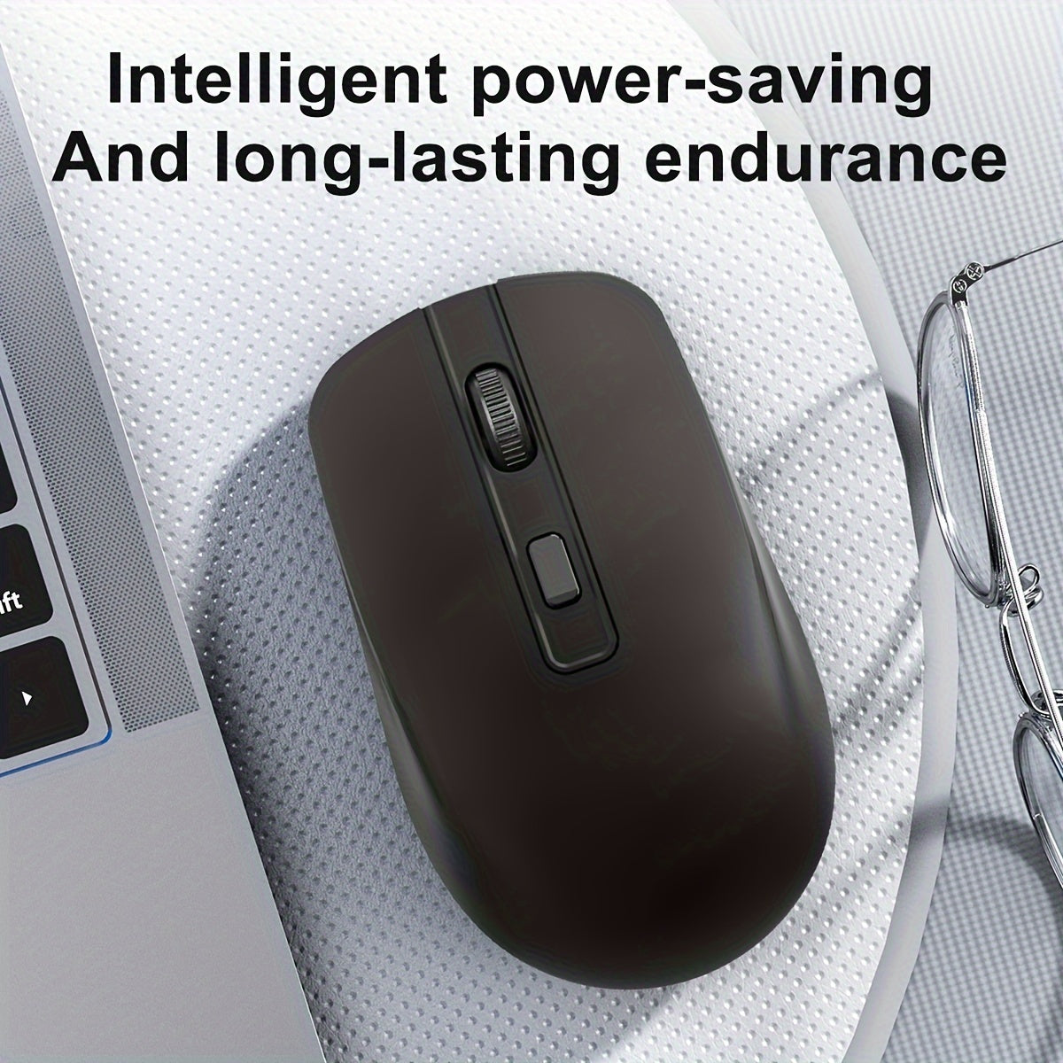 Wireless Optical Mouse with 4D Button Ambidextrous Plastic Design for Laptops and Desktops