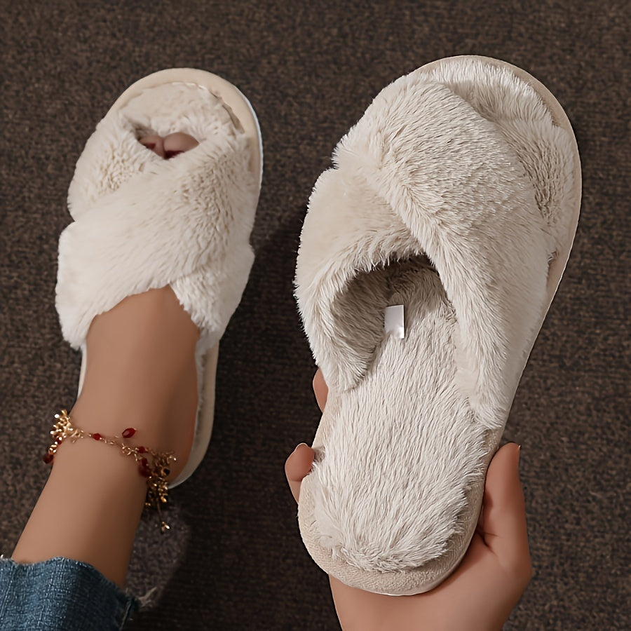 Women's Plush Indoor Slippers Soft Warm Comfortable Home Floor Shoes