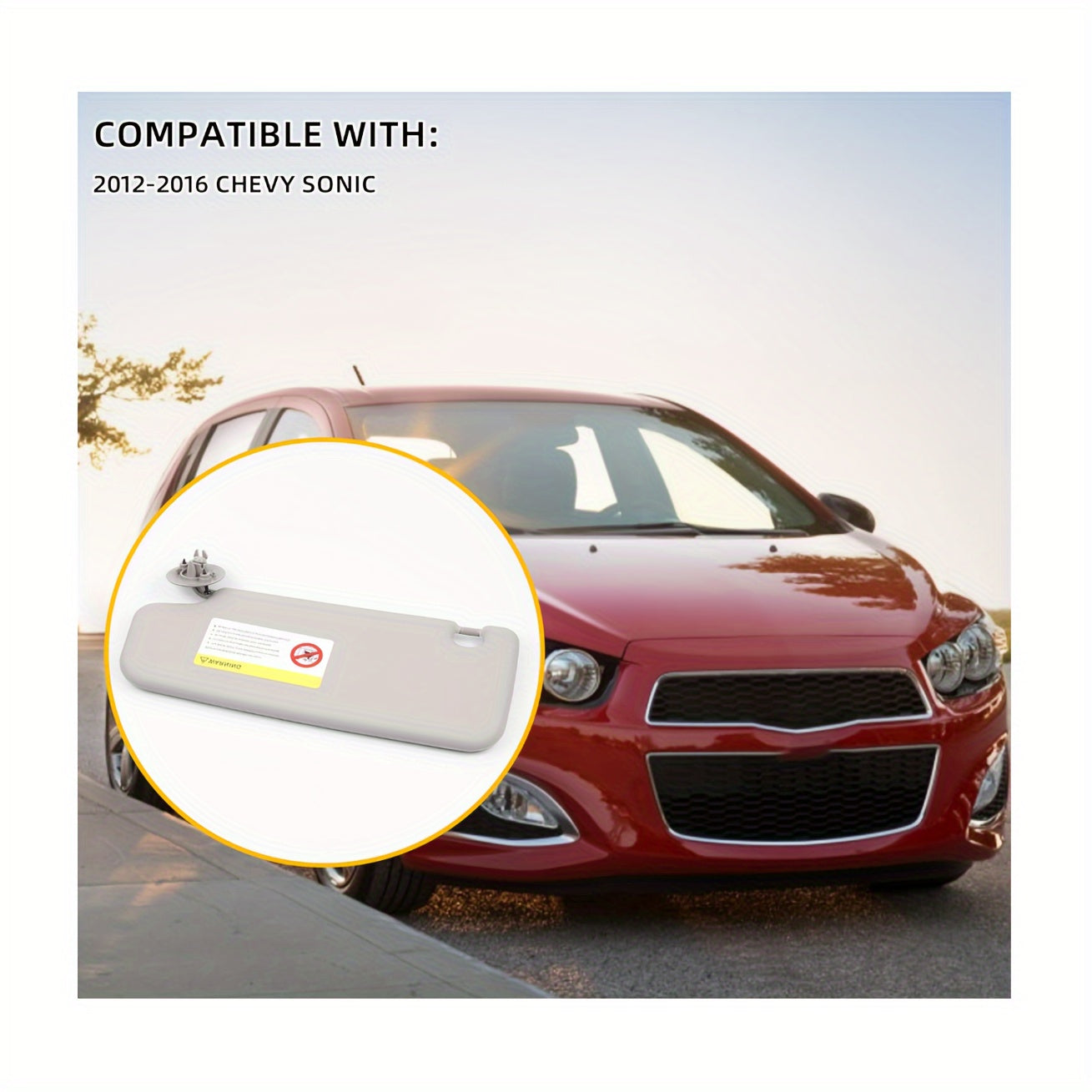 Car Sun Visor Gray For Chevrolet Sonic Spark 2012-2020 2013-2016