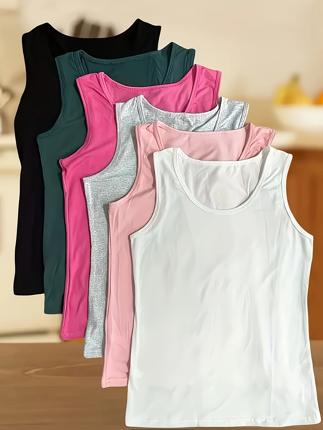 Women Casual Vests Pack of 6 All Seasons Plus Sizes in Various Colors