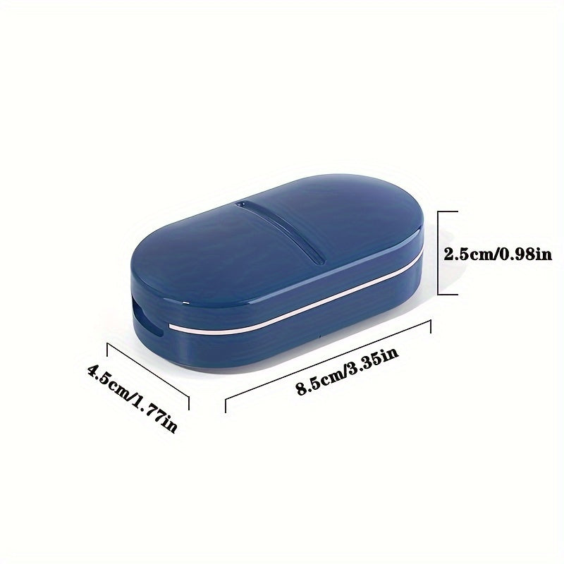 Portable Mini Pill Cutter and Storage Box with Dust Separator