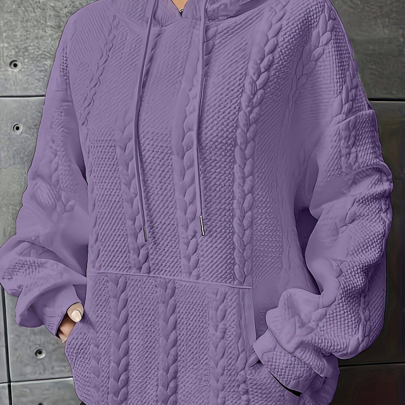 Plus Size Women's Hoodie Sweatshirt Long Sleeve Pullover with Pockets