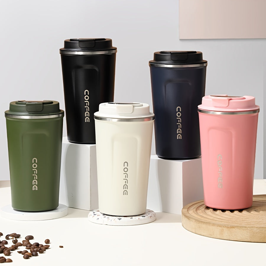 Insulated Stainless Steel Travel Mug 380ml 510ml Double Wall Hot Cold Reusable