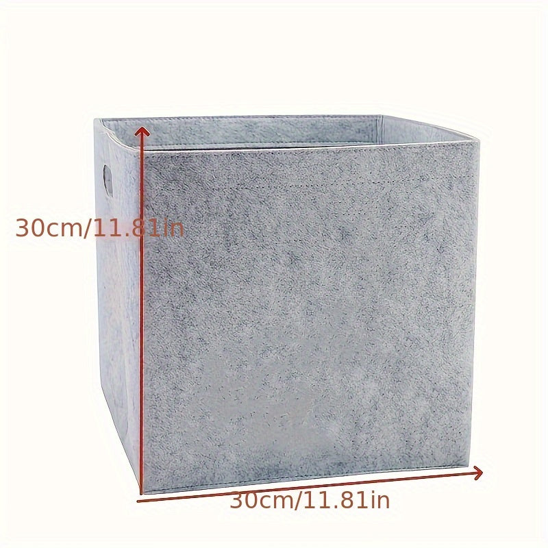 Felt saqlash kubi tashkilotchisi savat, kir yuvish, o'yinchoqlar va kiyimlar uchun, 1 dona