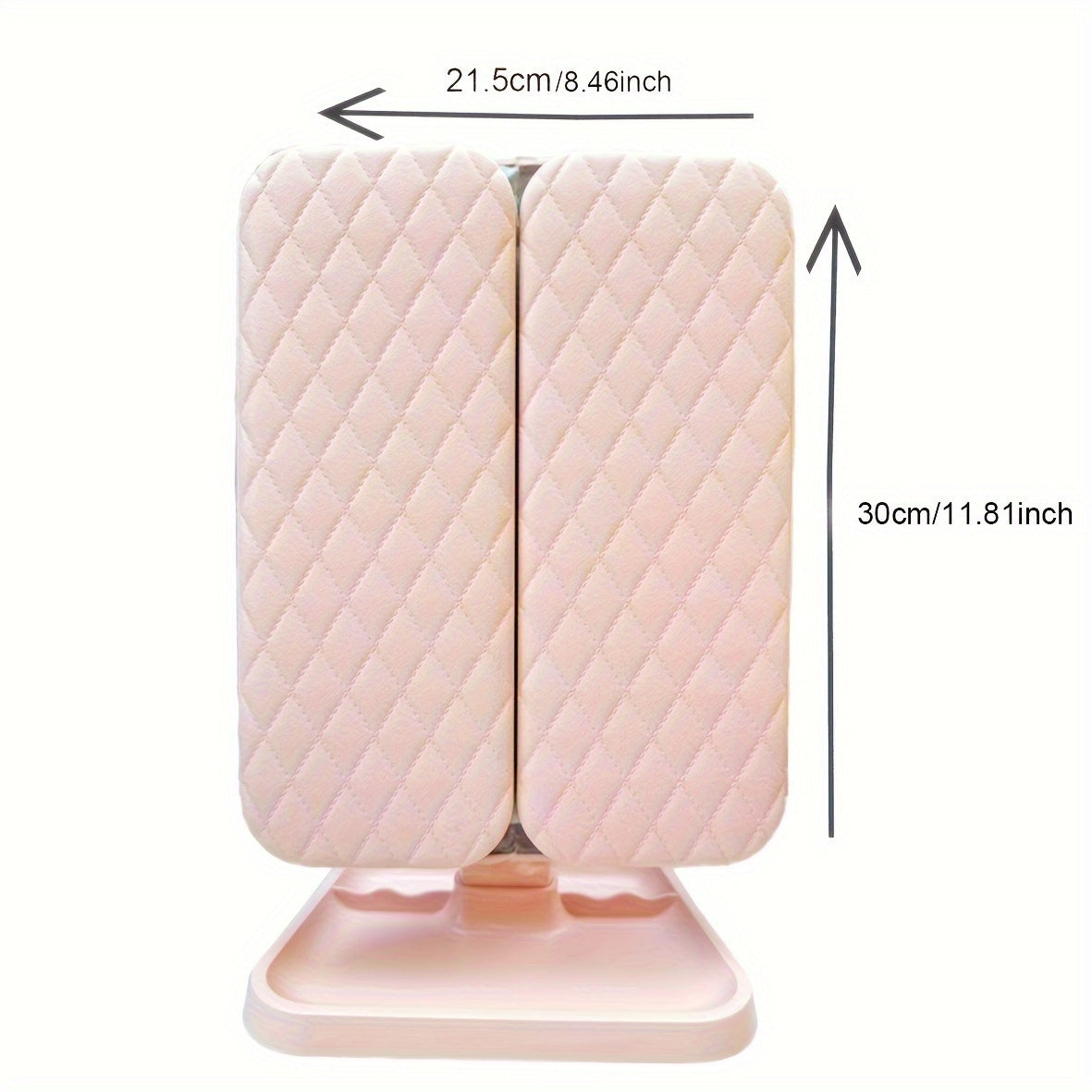 LED Vanity Mirror with Leatherette Stand Rechargeable Battery Smart Touch Foldable Cartoon Theme