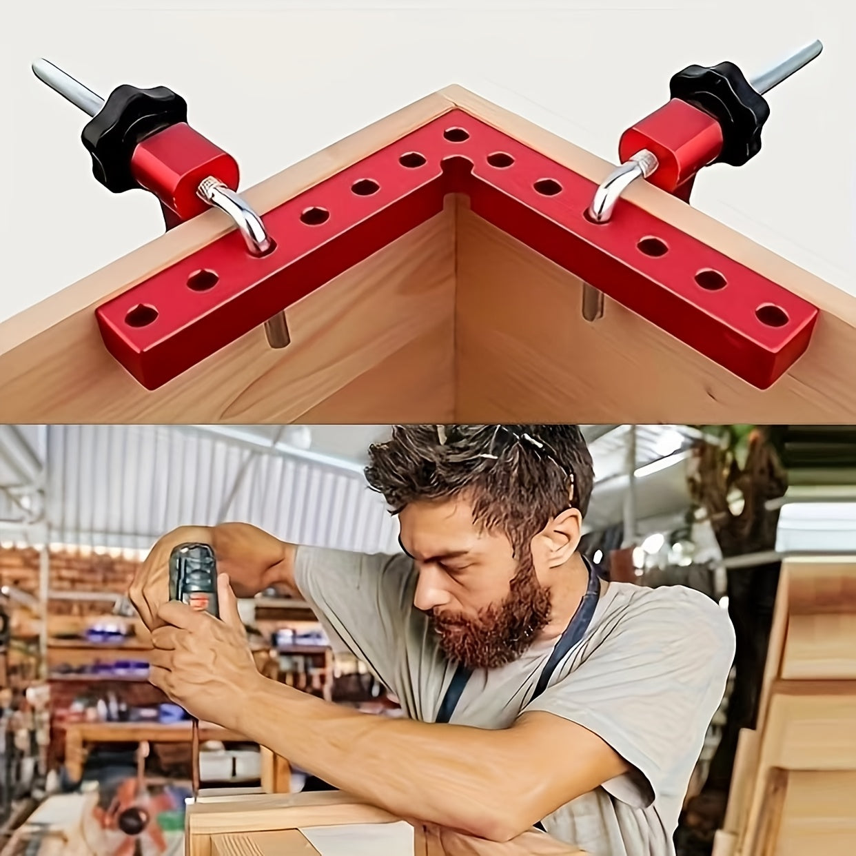 Metal Angle Clamp for Woodworking Picture Frames Cabinets 90 Degree Non-Electric