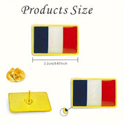 Vintage Style Alloy French Flag Lapel Pins Set of 20 for Women