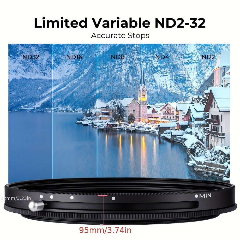 Variable ND2-ND32 Circular Polarizer Filter 2in1 with Graduated Fader Neutral Density MRC 28-Layer for Camera
