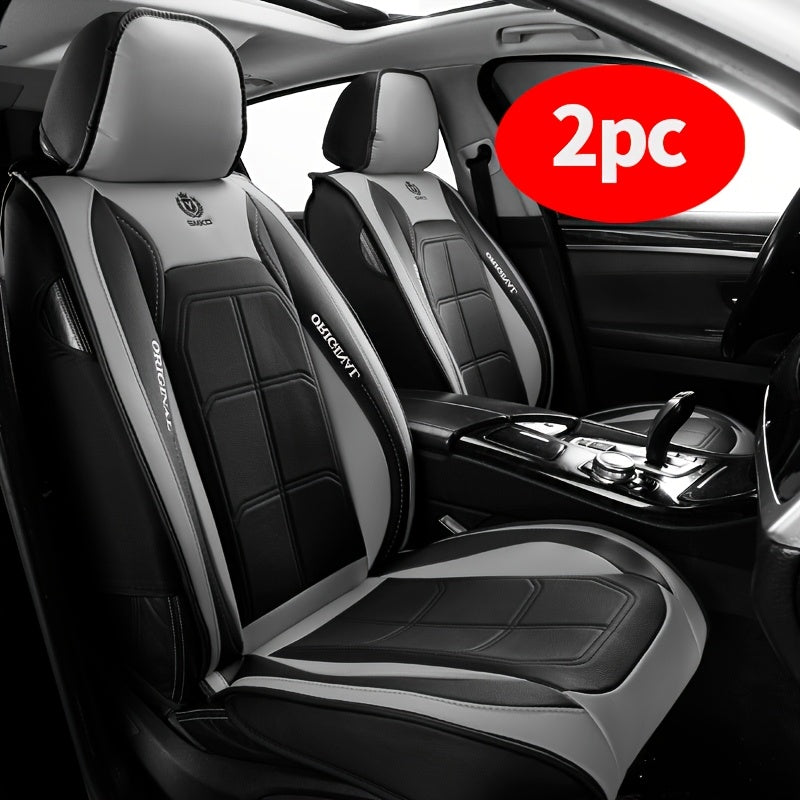 Fundas universales de cuero sintético para asientos de coche para sedán SUV asientos delanteros (paquete de 2)