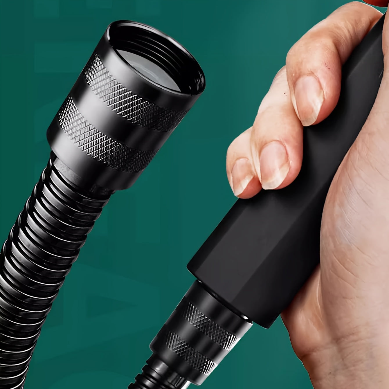 Cabezal de ducha con 5 funciones, alta presión, botón de encendido/apagado, manguera de 1.5m