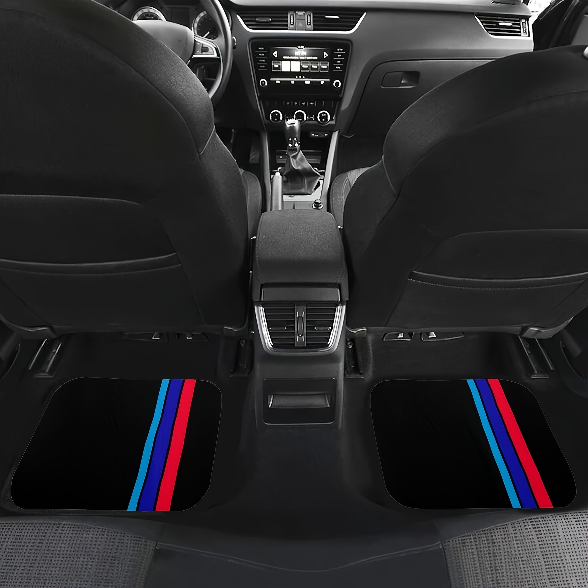 Universal Polyester Car Floor Mats 4 Pack All-Season Anti-Slip Washable