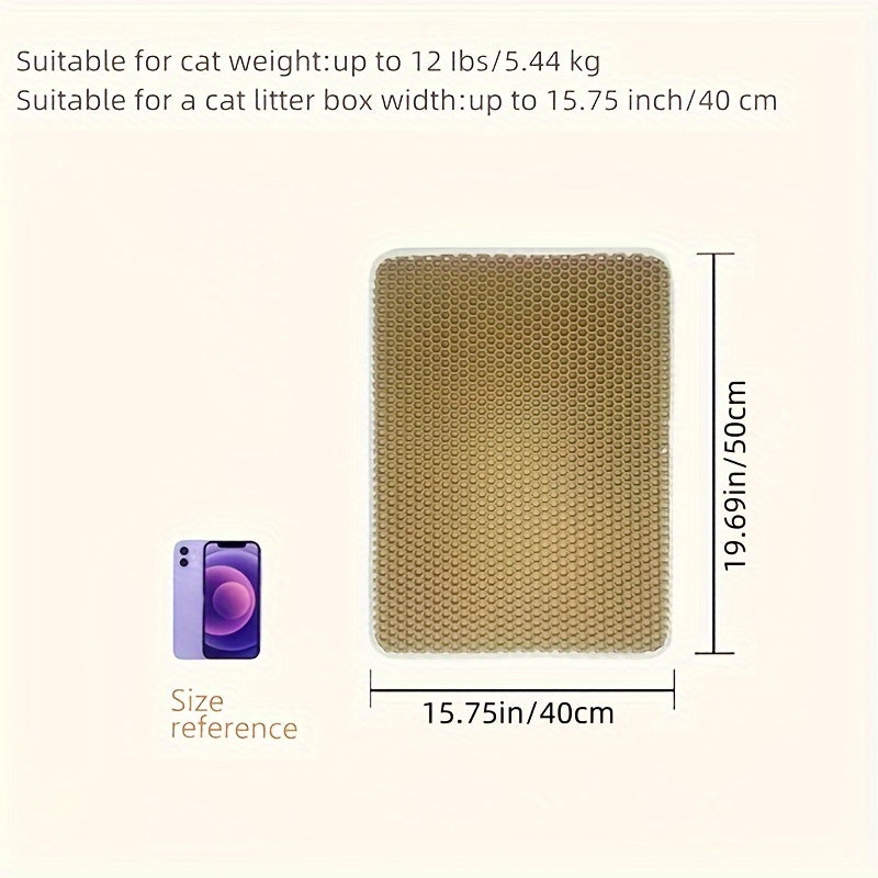 Double Layer Waterproof Cat Litter Mat Extra Large EVA PP Traps Litter Easy to Clean