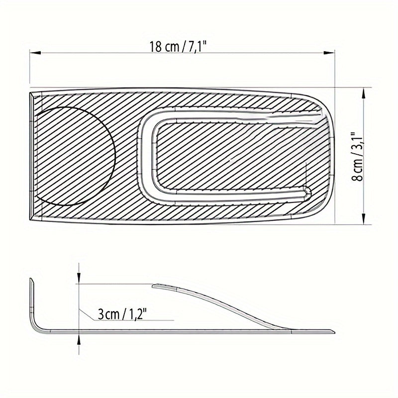 Black Plastic Door Stopper with Invisible Top Design and Secure Elastic Fastener