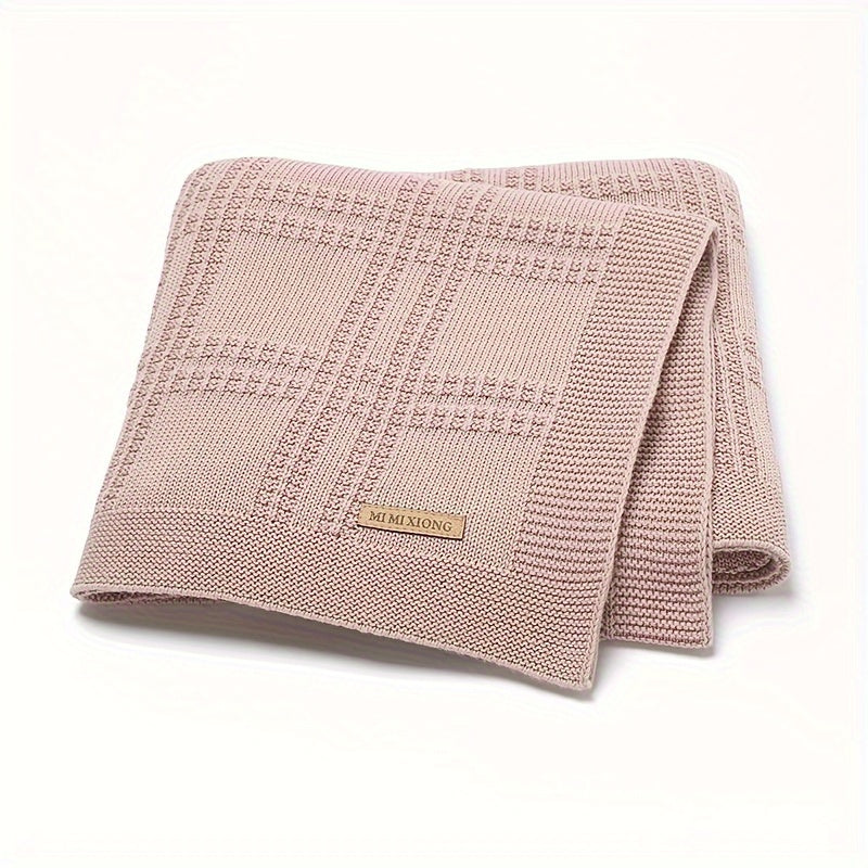 Kids Blanket for Boys and Girls, Soft Solid Color, Light Green, Cream, Pink