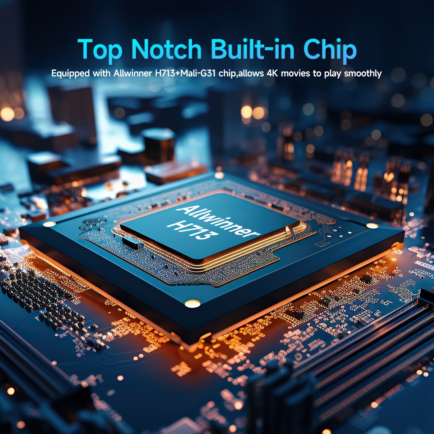 Mini Projector 4K Android 11 Dual Wi-Fi 300 ANSI Lumens 1080P 3D Ready