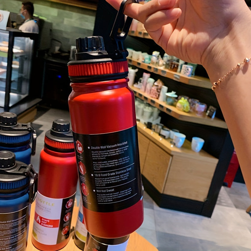 Stainless Steel Vacuum Insulated Carafe 20oz Leak-Proof Hot Cold Beverage Bottle