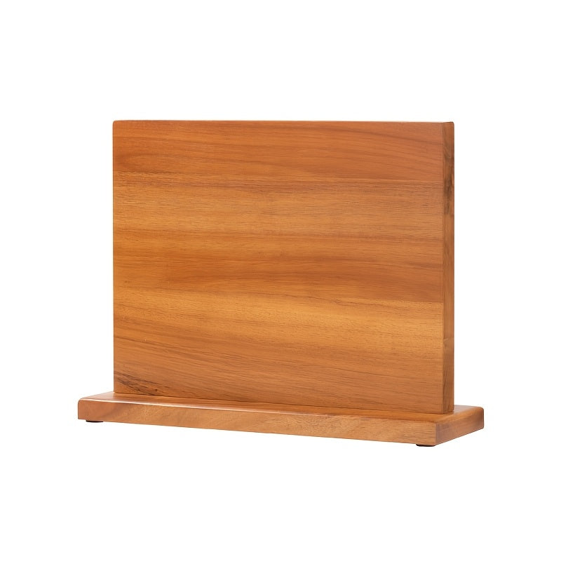 Soporte magnético para cuchillos con almacenamiento en madera de acacia para cuchillos de cocina