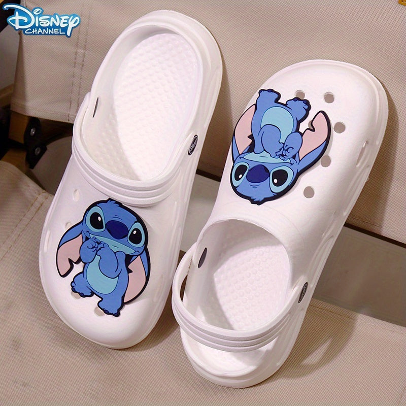 Women Breathable White Slippers Casual Slip-On Sandals with Hole Pattern