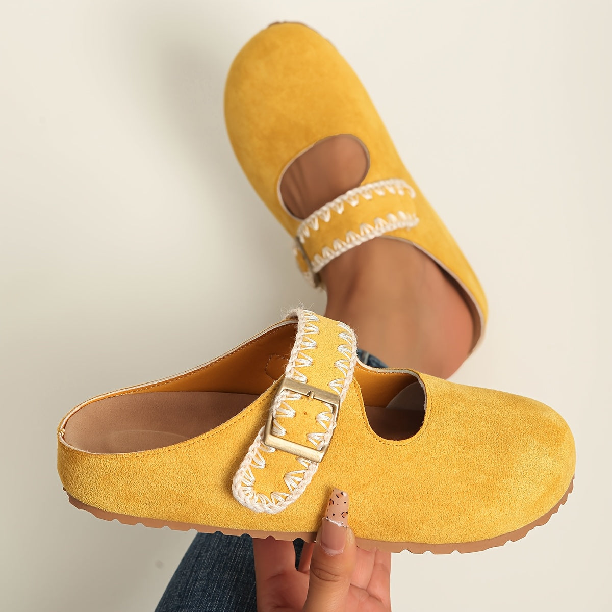 Women's Pink Slip-On Platform Sandals with Cushioned EVA Sole and Bow