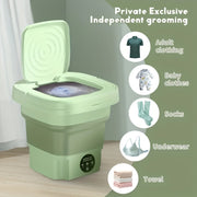 Portable Electric Washing Machine for Small Clothes Compact Top Load with Touch Control and EU Plug