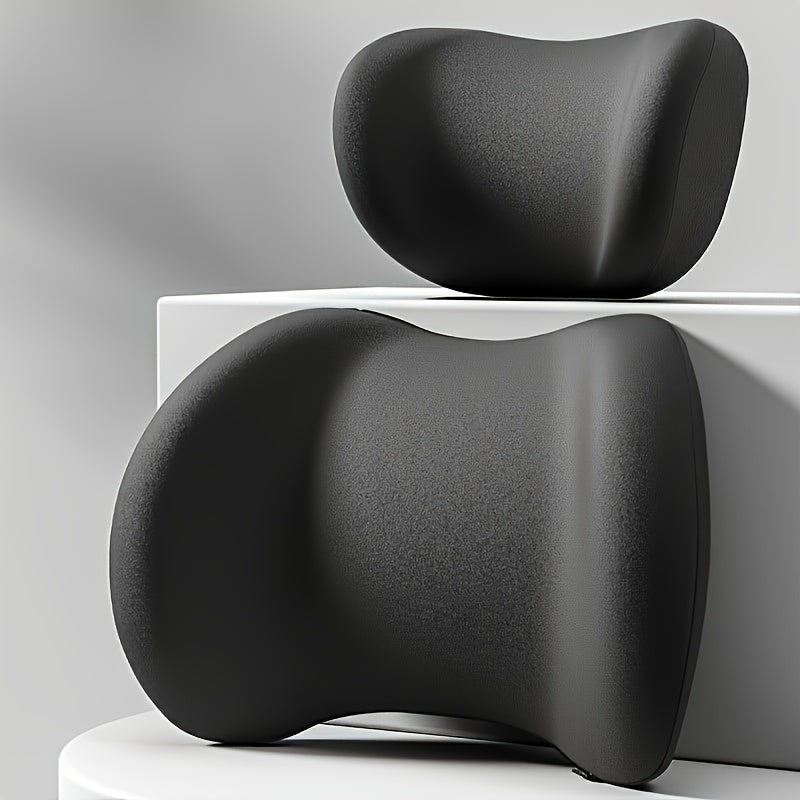 Car Seat Cushion Yoga Memory Foam Headrest and Waist Support Pads