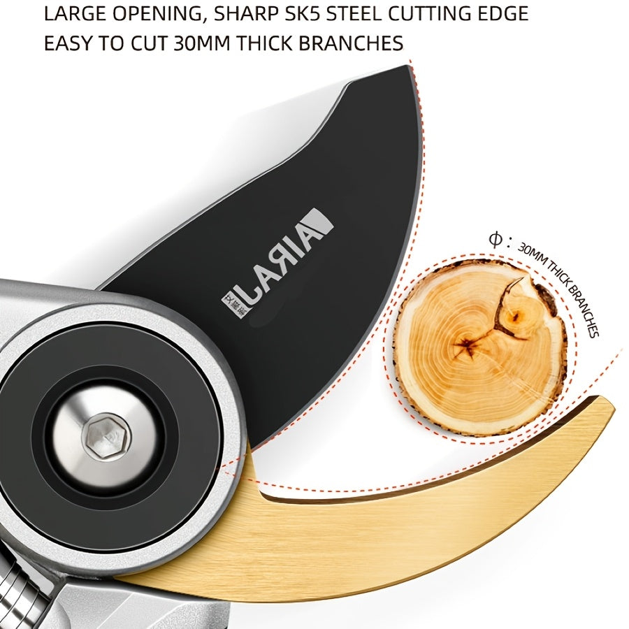 Pruning Shears Garden Hand Pruners with Sharp Steel Blades Ergonomic Trigger Heavy Duty
