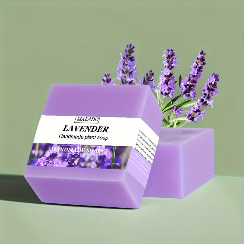 100g Lavanda Efir Moyi Sabuni kattalar uchun, soya qo'shilmasdan qo'l bilan tayyorlangan, lavanda bilan hidlangan, barcha teri turlari uchun mos.