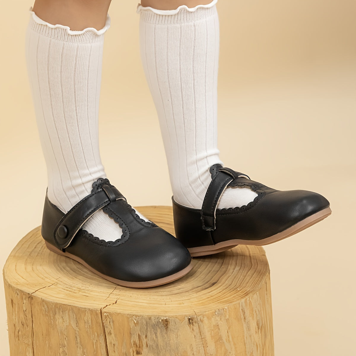 Zapatos Mary Jane para niñas, casuales, antideslizantes, para todas las estaciones, con punta redonda y adorno de picos