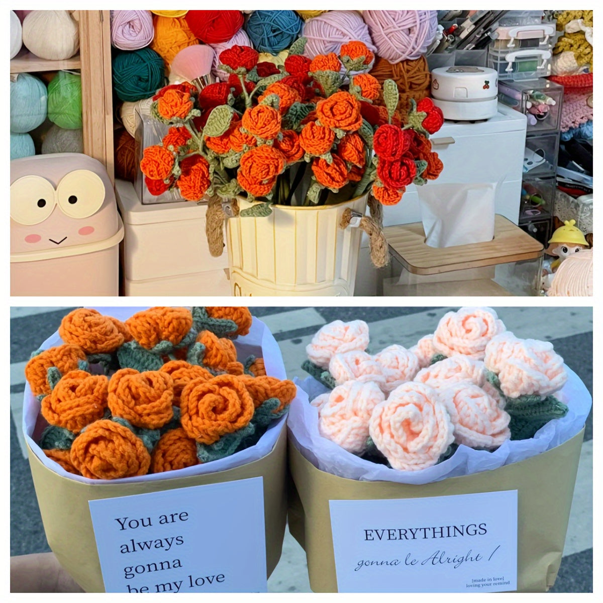 6 Pieces of 50g Soft Acrylic Yarn for Crocheting and Knitting, Assorted Colors