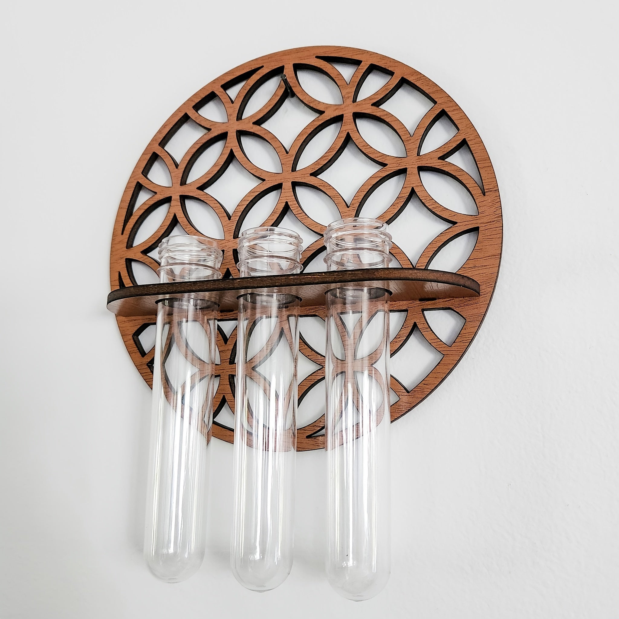 Estación de propagación de pared con 3 tubos de ensayo para esquejes de plantas decoración del hogar