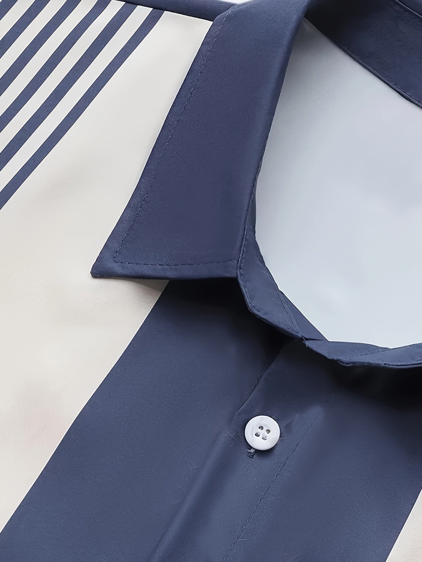 Мужская летняя рубашка с коротким рукавом из ткани с аргайл и полосками для полных мужчин