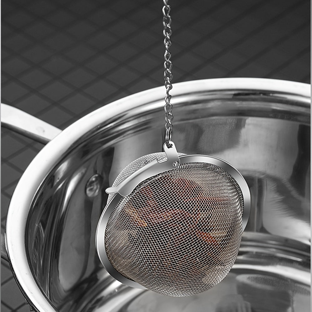 Durable Mesh Stainless Steel Tea Infuser for Loose Leaf Tea and Spices
