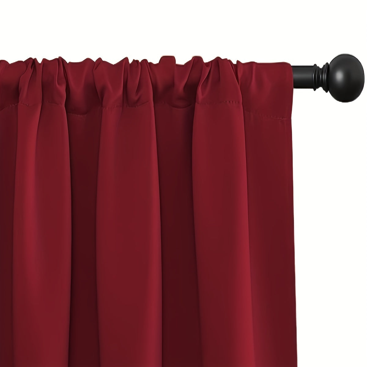 Blackout Curtain Panel Thick Rod Pocket Light Blocking Insulation Bedroom 200g