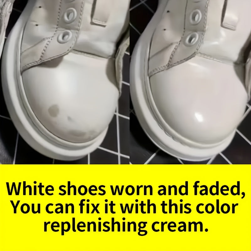 White Faux and Vinyl Shoe Repair Kit - Color Fixing Cream for Scratches