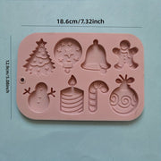 Christmas Silicone Mold for 3D Fondant, Chocolate, Gummy Candies, Soap